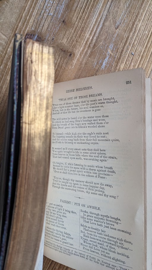 Irish Melodies - The Poetical Works of Thomas Moore - published by Henry Frowde - undated