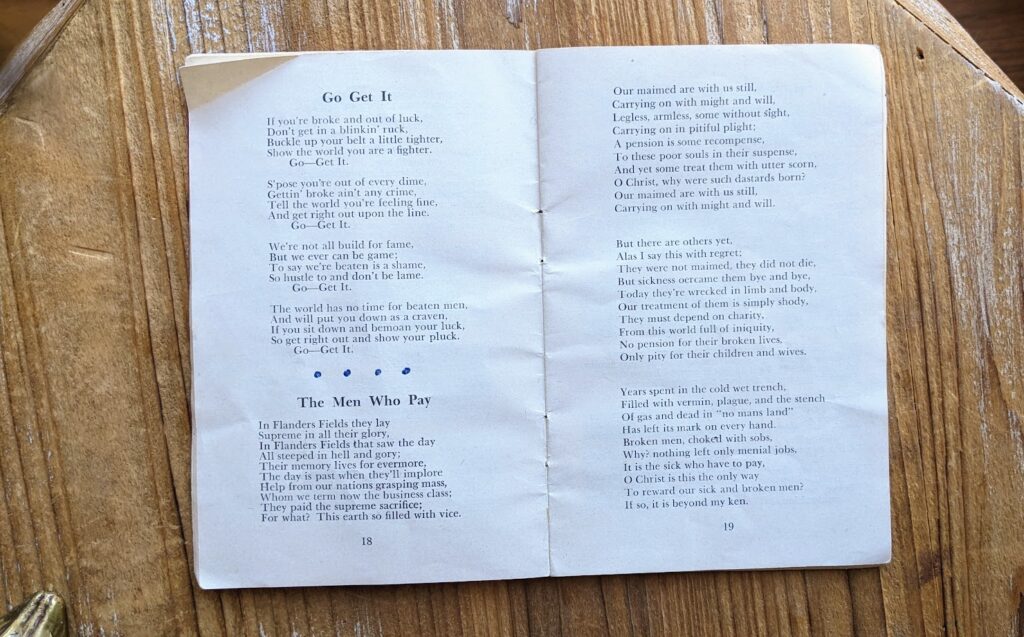 1949 Rhymes of a Vagabond by Charles de la Poer Gough – Signed Copy - pages inside