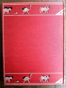 The backcover of a 1902 First Edition, October reprint of Just So Stories in very nice condition
