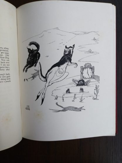 Ilustration in story, Old Man Kangaroo, on page 93 from a 1902 copy of Just So Stories