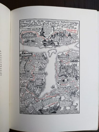 The map of Turbid Amazon, illustrated by Rudyard Kipling on page 105 of a 1902 copy of Just So Stories