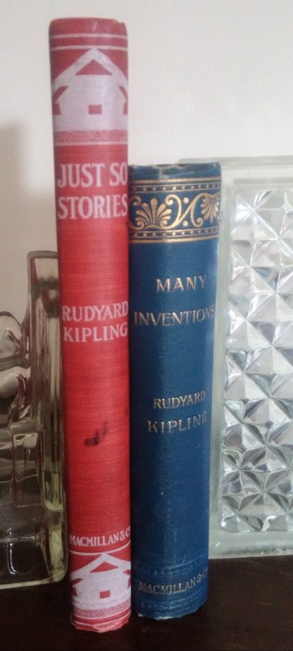 Two first editions, first printings from Rudyard Kipling on a shelf next to one another