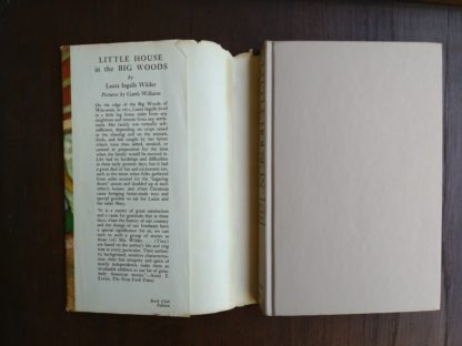 Little House in the Big Woods, 1953 uniform Edition, inside flap of dust jacket, Laura Ingalls Wilder