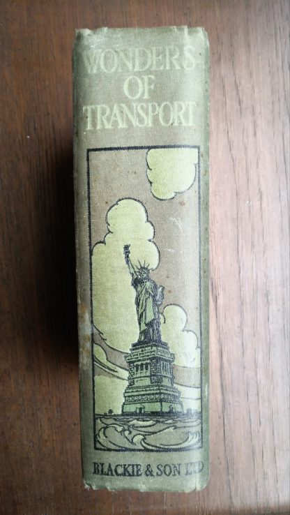 Spine of 1913 Antique book, Wonders of Transport, Cyril Hall