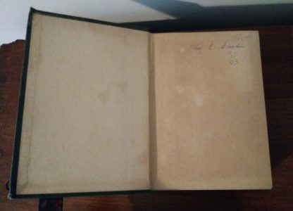 paste down and end paper of Antique book, Wonders of Transport, 1913, Blackie and Son