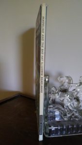 Spine of a 1958 copy of Madeline and the Bad Hat, First European Release