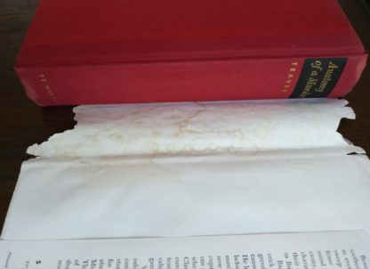 Damage on dust jacket of a 1958 copy of Anatomy of a Murder, 1st Edition & First Printing