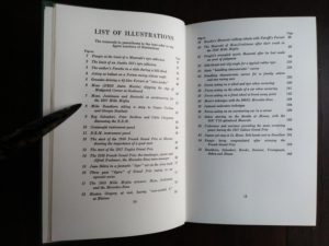 List of illustrations in a 1959 copy of The Racing Driver by Denis Jenkinson