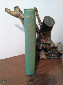Spine view of a July 1928 First American Printing of Bambi A Life in the Woods
