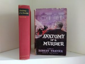 a 1958 copy of Anatomy of a Murder, 1st Edition & First Printing with original dust jacket