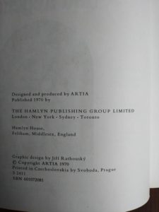 copyright and publishing page in Heroes of Folk Tale and Legend first printing 1970 copy