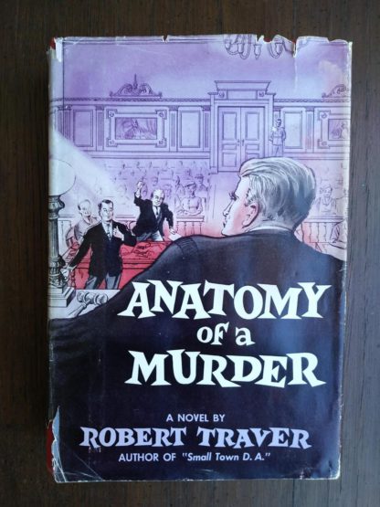 front of dust jacket on a 1958 copy of Anatomy of a Murder, 1st Edition & First Printing
