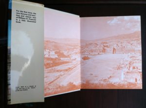 front paste-down and end paper of a 1970 copy of The World of the Aztecs by William H. Prescott