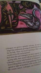 illustration of a swan in Heroes of Folk Tale and Legend first printing 1970 copy