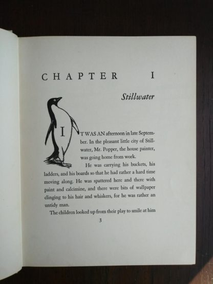 page 3 in a copy of Mr. Poppers Penguins 1938, 1st Edition, 2nd Printing by Richard & Florence Atwater