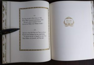 random page inside a 1977 copy of Rubaiyat of Omar Khayyam illustrated by Edmund Dulac