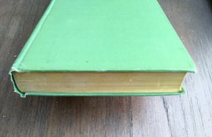 text block along top edge of a 1928 copy of Bambi A life in the Woods