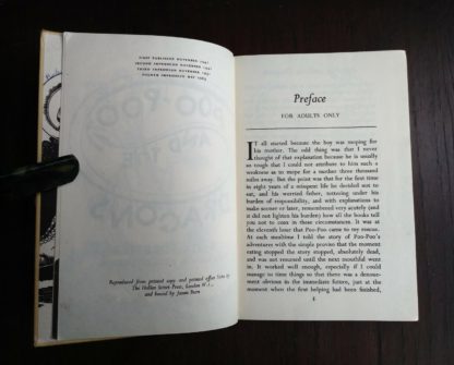 1963, Poo-Poo and the Dragons by C.S Forester, 4th impression, preface page