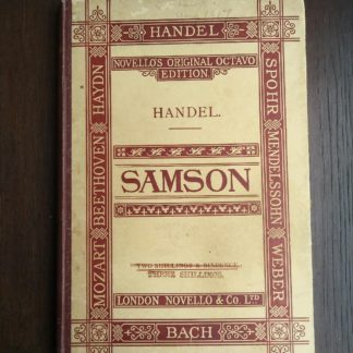 Front Cover of a HC copy of Samson, an Oratorio in Vocal Score, composed in 1742, by Handel