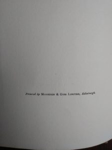 a 1920 copy of reminiscences of Scottish Life and Character by Dean Ramsay printed by Morrison & Gibb Limited, Edinburgh