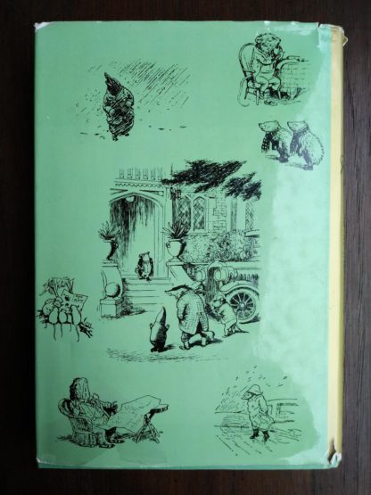 back of dust jacket on a 1960 Golden Anniversary Edition of The Wind in the Willows by Kenneth Grahame
