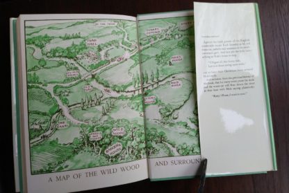 back paste down and end paper in a 1960 Golden Anniversary Edition of The Wind in the Willows by Kenneth Grahame