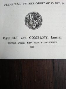 close up of date, 1899 copy of A Midsummer-Nights Dream published by Cassell and Company, Limited