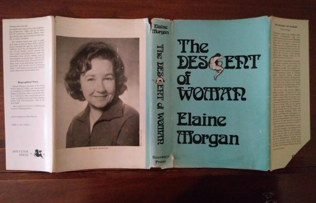 dust jacket of a 1972 copy of The Descent of Woman, by Elaine Morgan, First British Edition