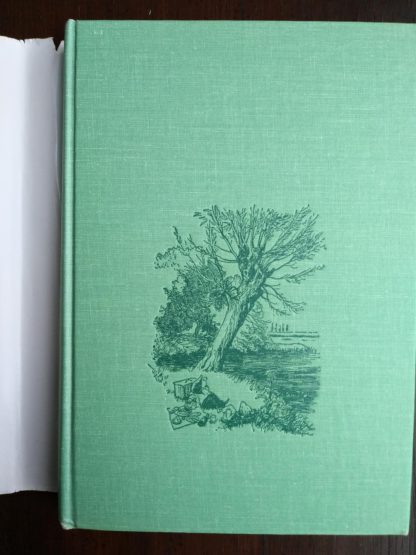 front cover cloth binding on a 1960 Golden Anniversary Edition of The Wind in the Willows by Kenneth Grahame