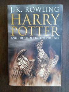 front cover of a 2003 copy of Harry Potter and the Order of the Phoenix, stated First Canadian Edition