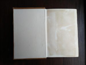 front paste-down and end paper in a 1920 copy of reminiscences of Scottish Life and Character by Dean Ramsay