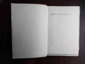 page prior to title page in a 1920 copy of reminiscences of Scottish Life and Character by Dean Ramsay
