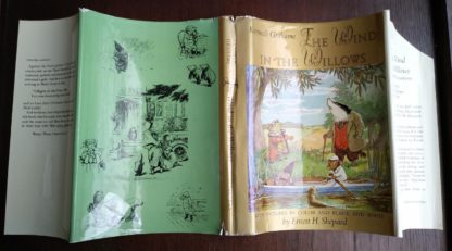 the dust jacket of a 1960 Golden Anniversary Edition of The Wind in the Willows by Kenneth Grahame