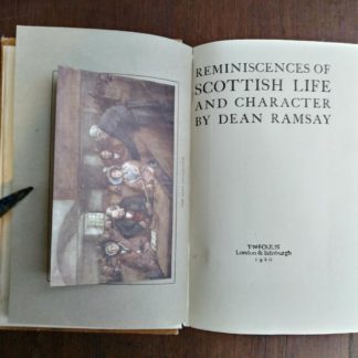 title page in a 1920 copy of Reminiscences of Scottish Life and Character by Dean Ramsay