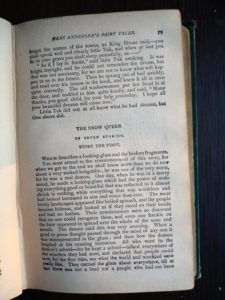 Story of the Snow Queen in an Antique Caxton Edition of Andersens Fairy Tales