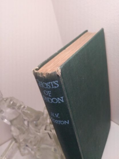 crown binding view on a 1939 first edition copy of Ghosts of London by H.V. Morton