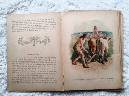 image of Cain and Able in Picture Stories from the Bible published by Raphael Tuck & Sons with chromolithograph illustrations by John Lawson