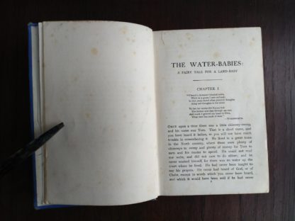 page 1 in an undated library copy of The Water-Babies by Charles Kingsley published by Blackie and Sons