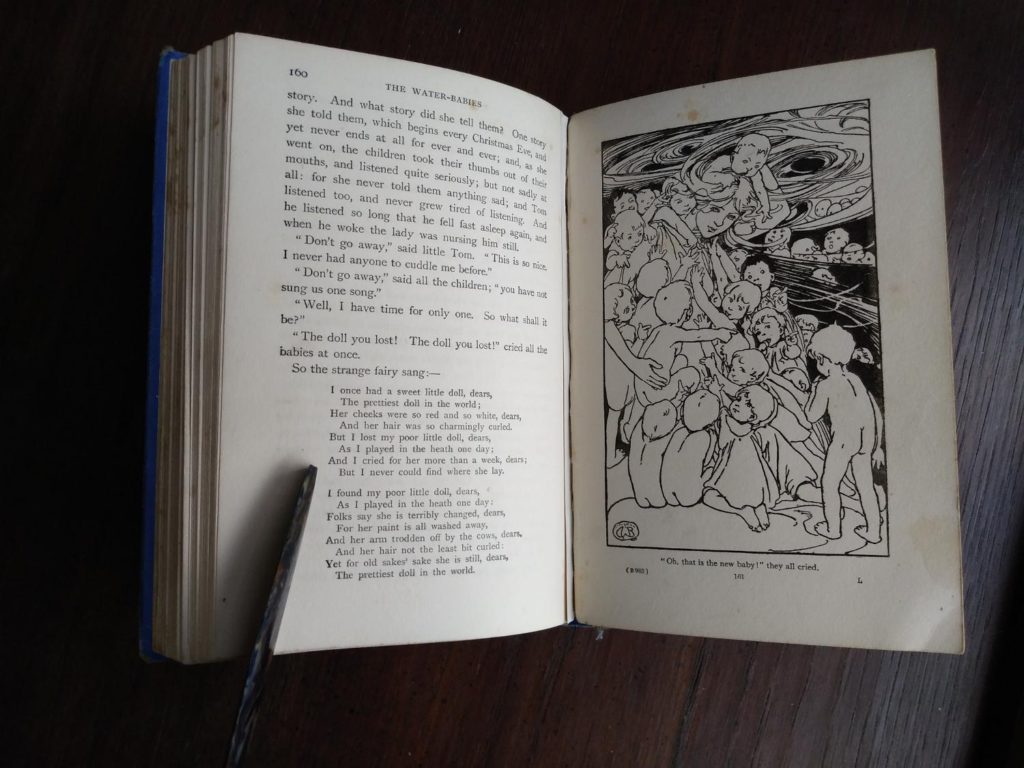 page 160 and 161 in an undated library copy of The Water-Babies by Charles Kingsley published by Blackie and Sons