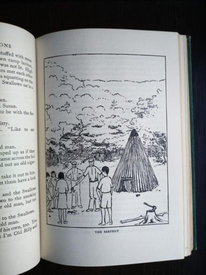 picture called THE SERPENT in a 1953 copy of Swallows and Amazons by Arthur Ransome