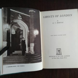 title page in a 1939 first edition copy of Ghosts of London by H.V. Morton