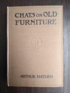 1925 copy of Chats on Old Furniture by Arthur Hayden