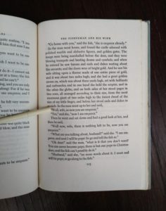 Grimms fairy Tales, page 115 in a childrens Junior Deluxe Editions book, Circa 40s -50s
