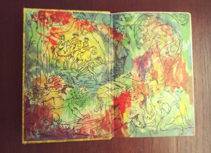 The Last of the Mohicans Rainbow Classics circa 1950s by James Fenimore Cooper endpaper and paste down