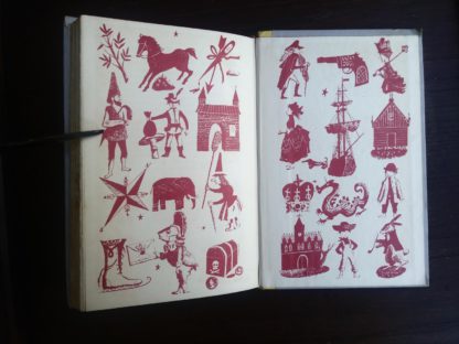 back paste down and dust jacket in a book from a childrens Junior Deluxe Editions book, Circa 40s -50s