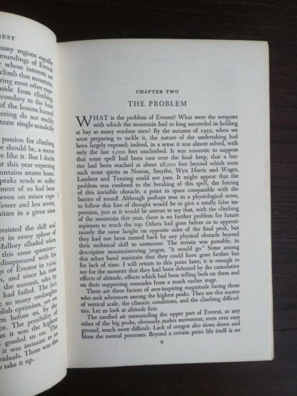 1954 First edition copy of The Conquest of Everest by Sir John Hunt Chapter 2