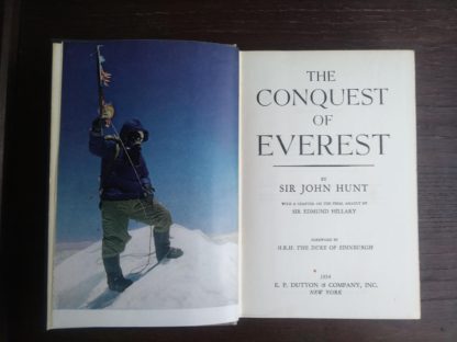 1954 First edition copy of The Conquest of Everest by Sir John Hunt Title Page