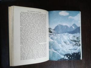 color photograph on page 209 inside a 1954 First edition copy of The Conquest of Everest by Sir John Hunt