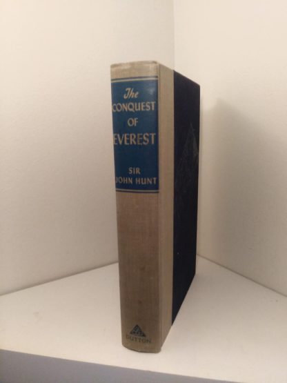 spine view of a 1954 First edition copy of The Conquest of Everest by Sir John Hunt