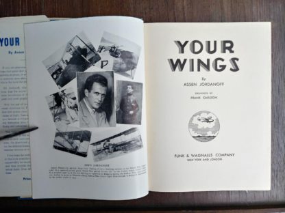 title page in a 1939 copy of Your Wings by Assen Jordanoff